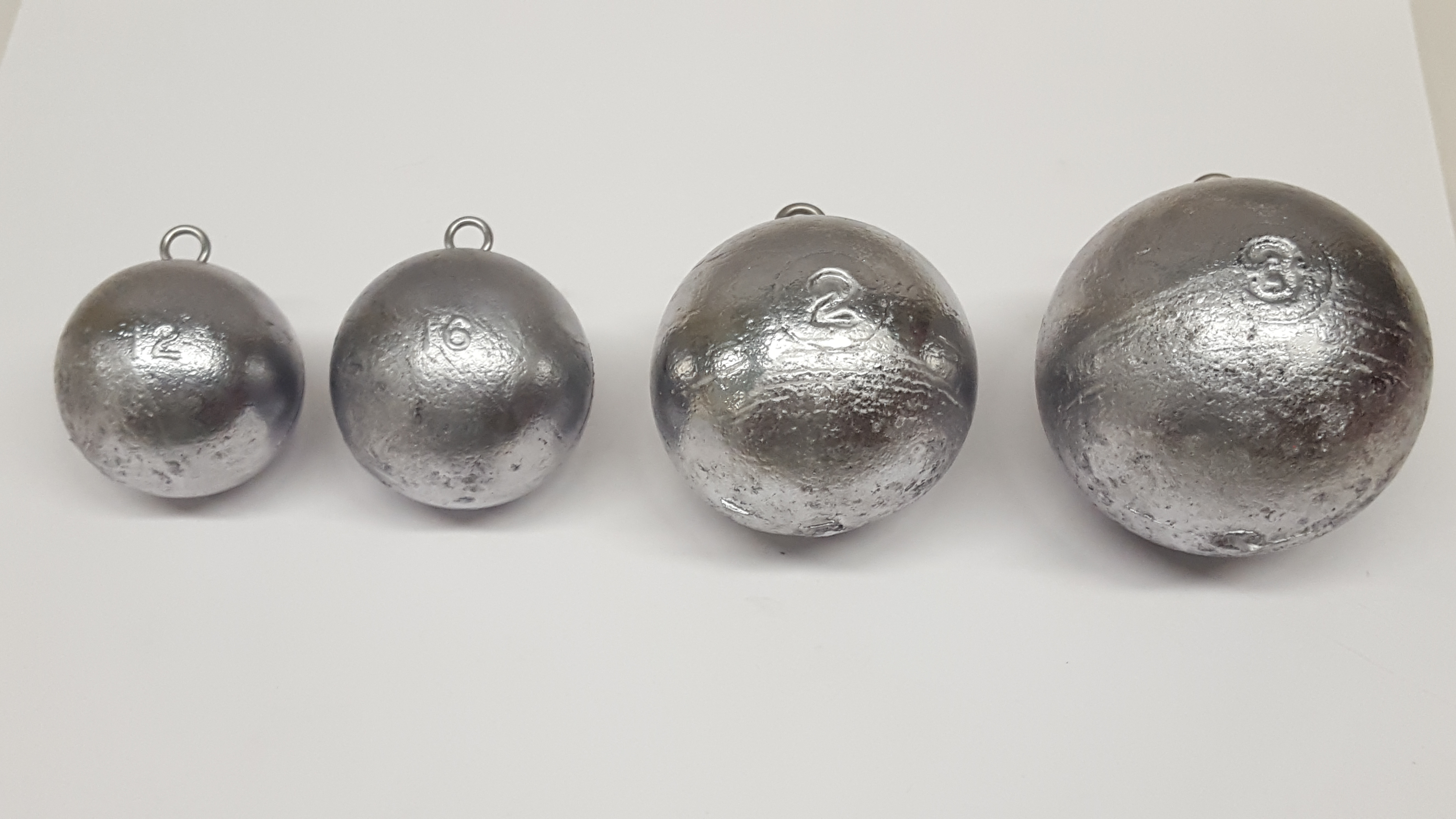 Bullet Weights Cannon Ball Sinkers 6 Oz - 13-Pack Brass Eye Fishing Weights