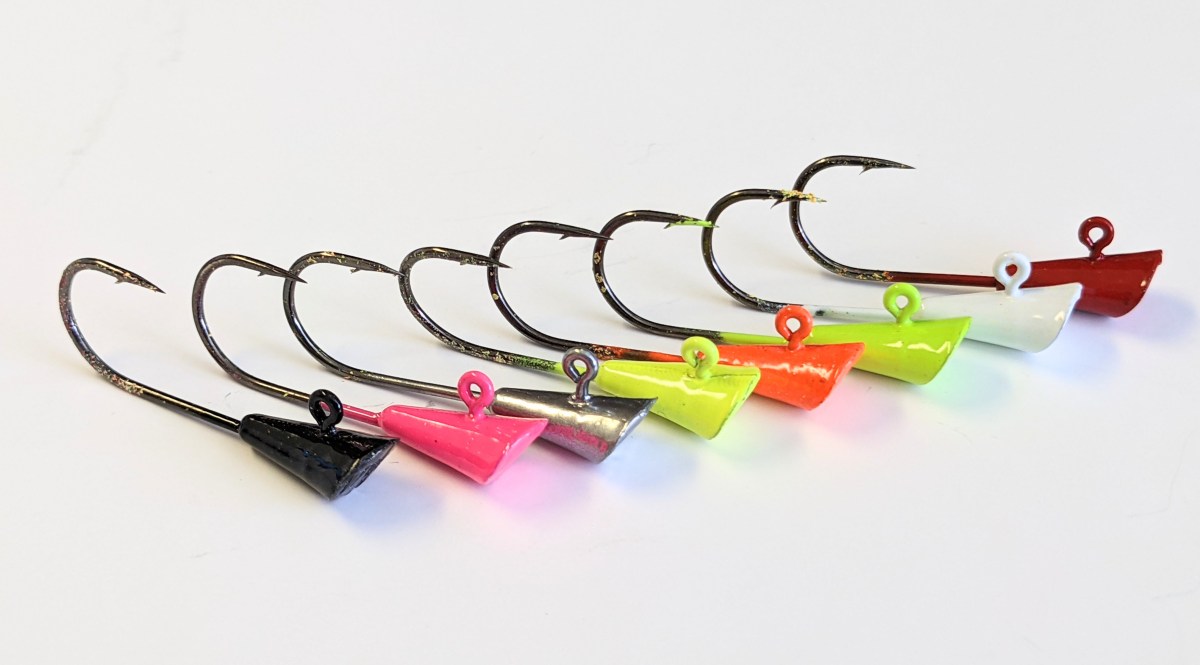25 Testine Jig Dart Shad &ndash; Pesi 1/64oz, 1/32oz, 1/16oz &ndash; Fatte A Mano In Wisconsin &ndash; Fish On Baits